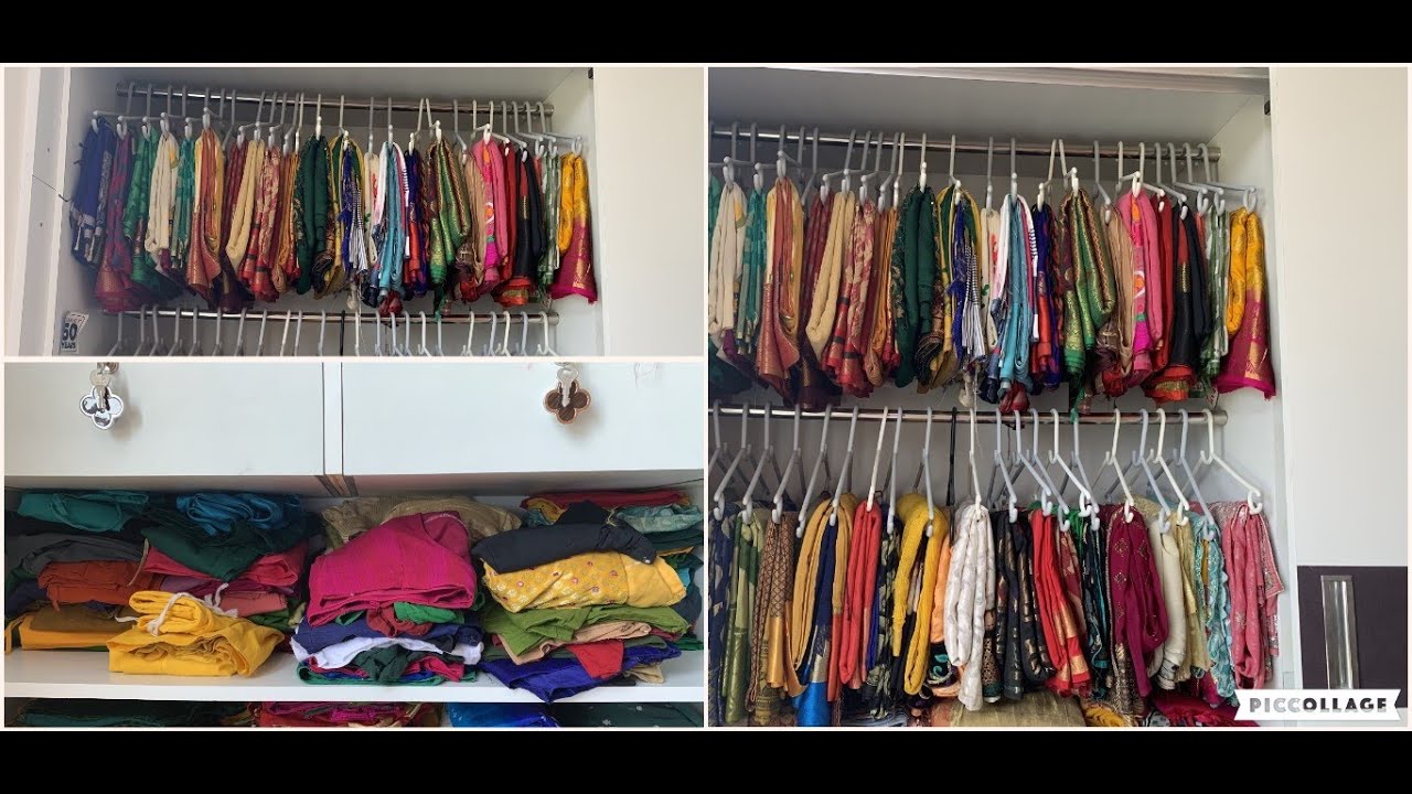 Huge Saree collection and organisation video 2019II #sareecollection #wardrobeorganisation