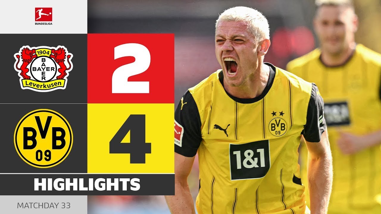 HUGE Step Towards UCL! | BAYER 04 LEVERKUSEN - BORUSSIA DORTMUND | Highlights | MD 33 – 2024/25