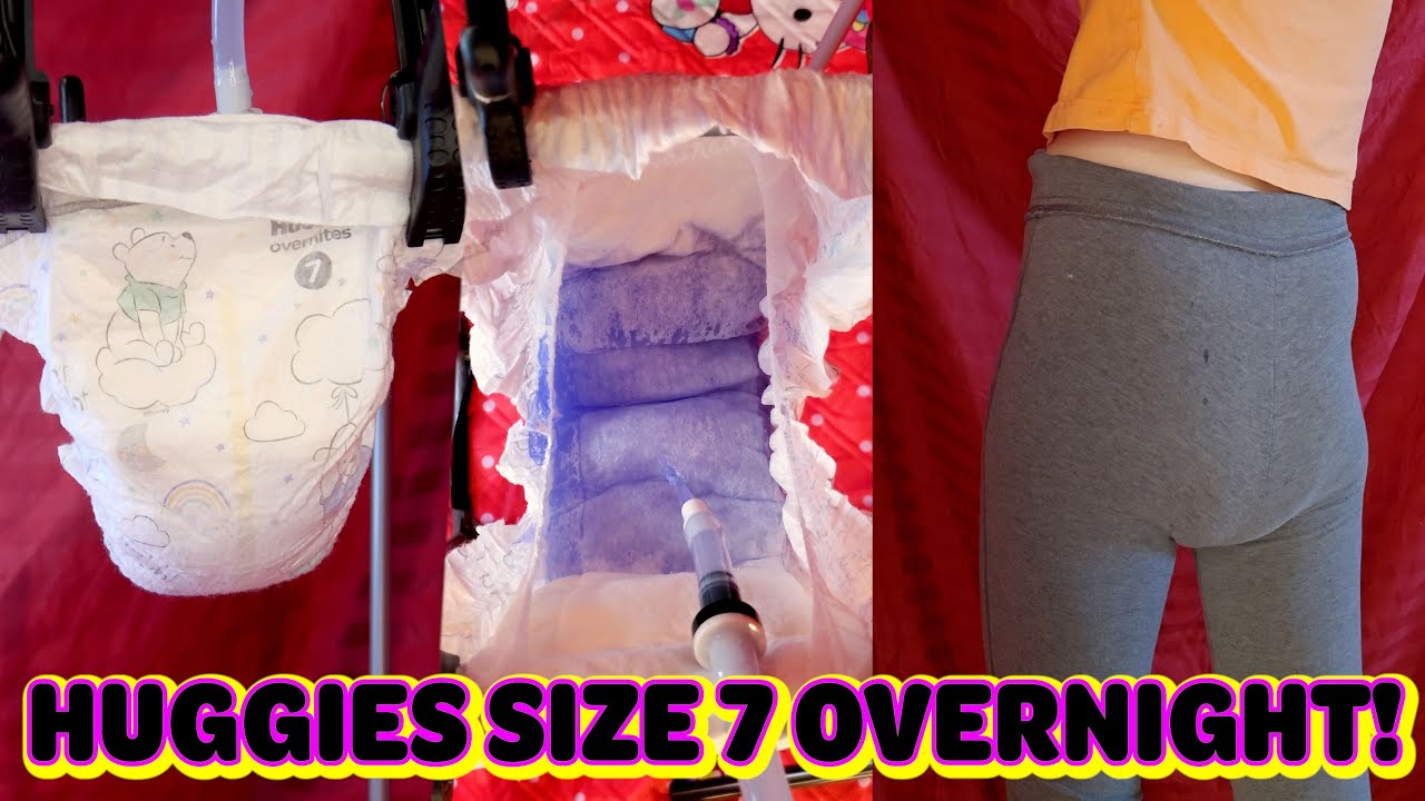 Huggies Overnight Size 7 Diaper - Pampers Comparison Review - Try On - Absorbency Test