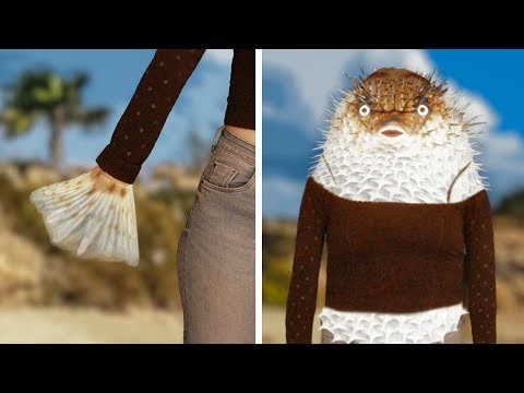 Human Mrs. Puff Transformation - Girl turns into a Puffer Fish (Spongebob)