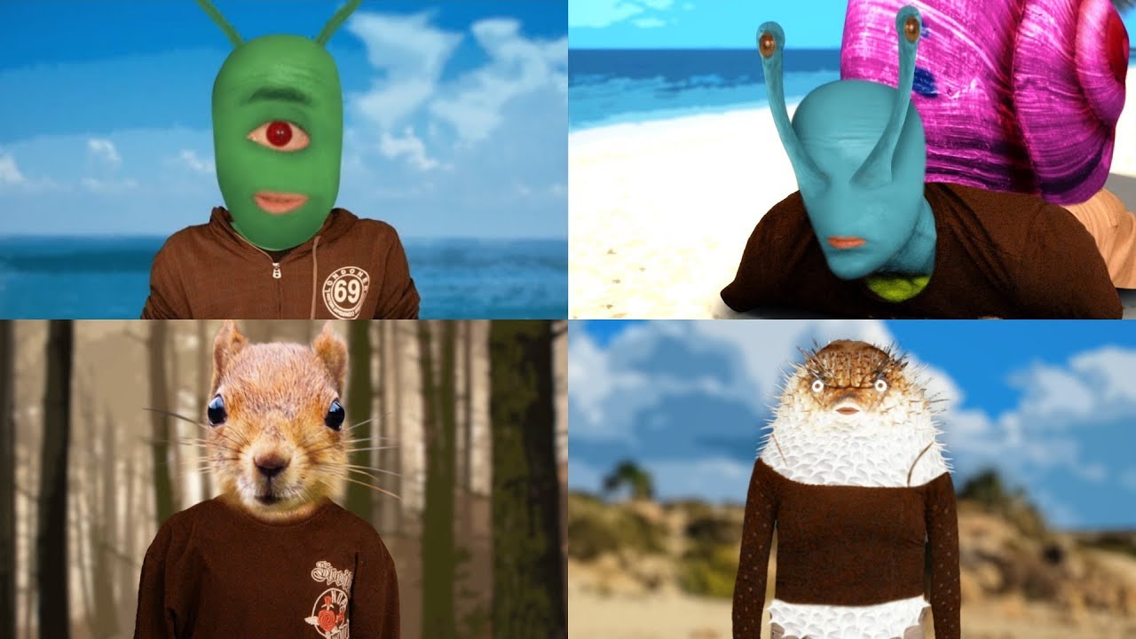 Human Spongebob Characters Transformations (Plankton/Gary/Sandy/Mrs. Puff)