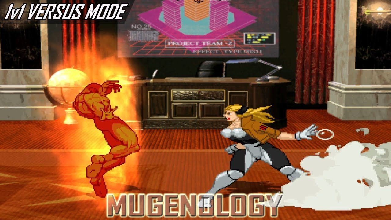 Human Torch (MvC2) vs Crystal - Marvel Comics - MUGEN