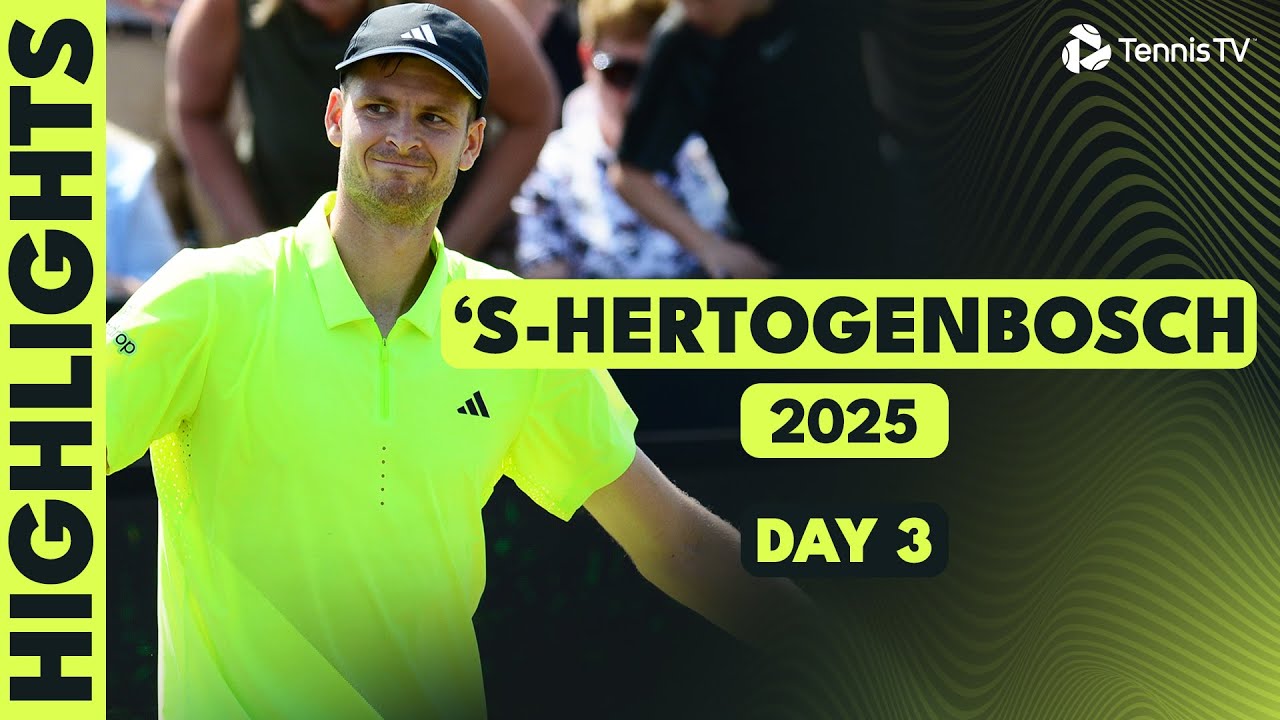 Hurkacz Takes On Bautista Agut; Khachanov & More In Action | 's-Hertogenbosch 2025 Highlights Day 3