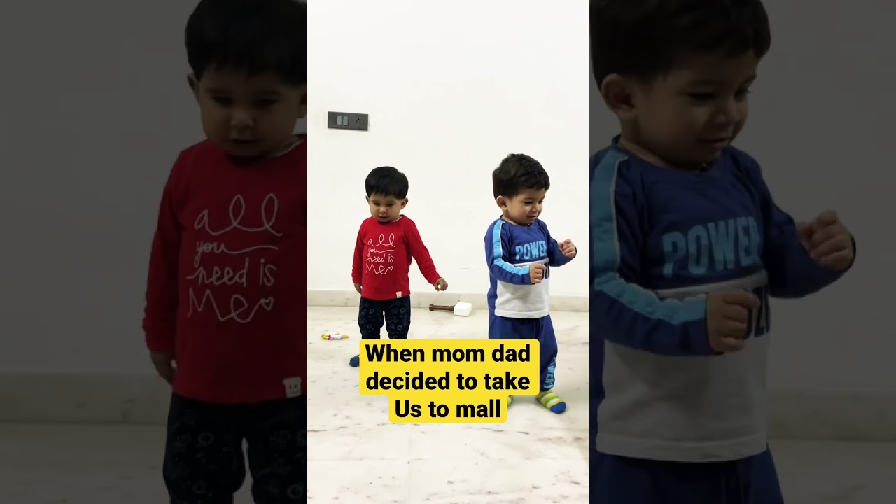 Hurray we are going to mall #twins #outing #mall #baby #ytshorts #shorts #viral #viralshorts