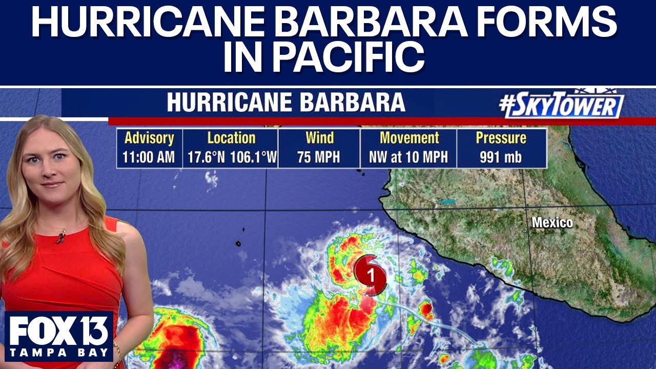 Hurricane Barbara forms in Pacific