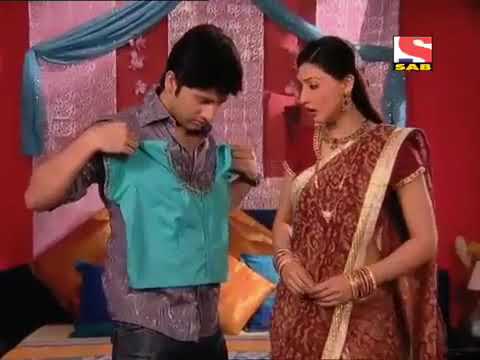 Husband crossdress by wife saree