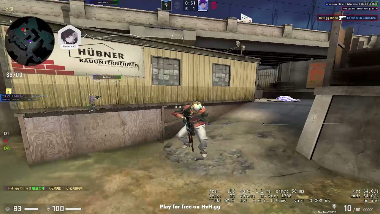 hvh highlights#3 ft.gamesense