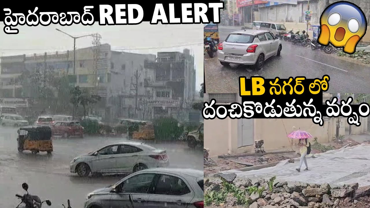 Hyderabad RED ALERT Heavy Rains On Upcoming 48 Hours In Hyderabad | Weather News | Weather Update
