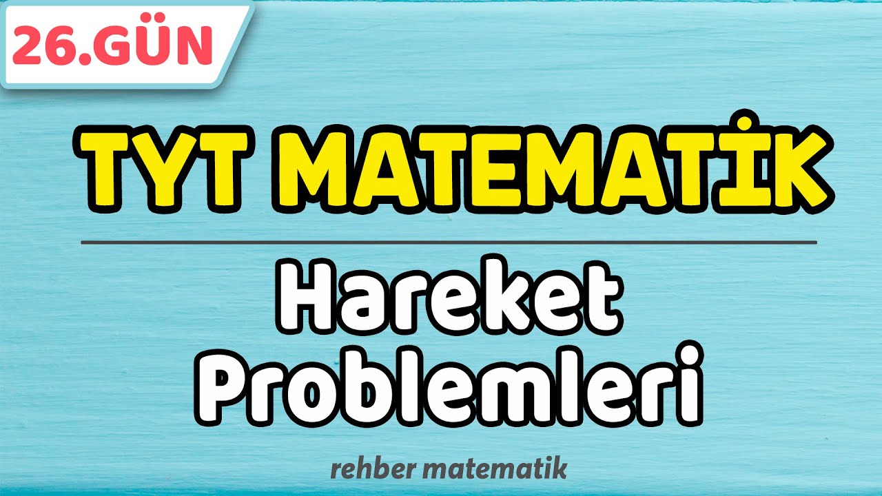 Hız hareket Problemleri | 49 Günde TYT Matematik 26.Gün #rmtayfa #2021tayfa