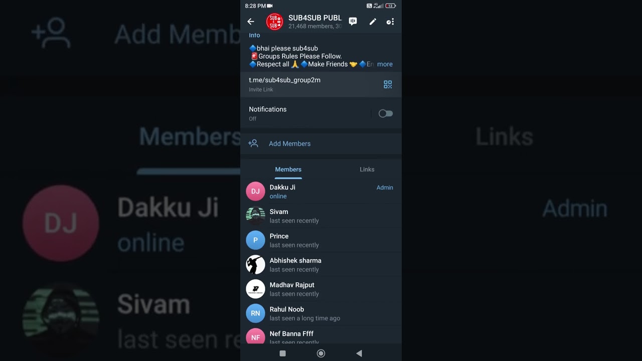 I am admin in telegram of sub for sub group and 21,648 members are there #viral #shortsfeed #like