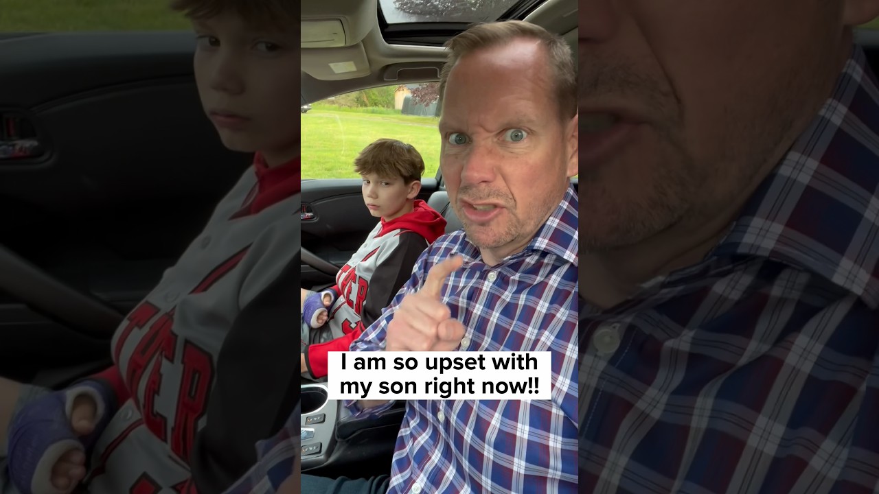 I am so upset with my son! #peteytvprof #brokenhand #fedexguy #dumbdad