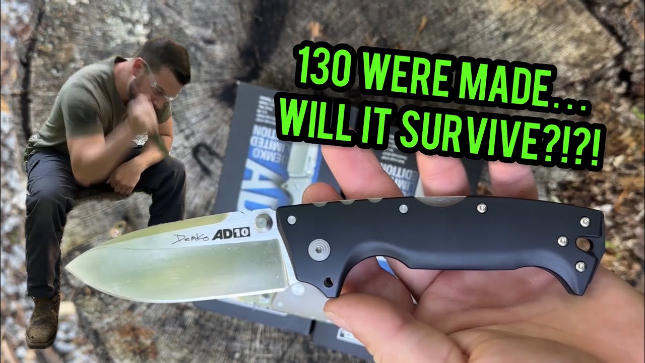 I beat the tar out of a Limited Edition knife with Titanium handle scales designed by Demko!!