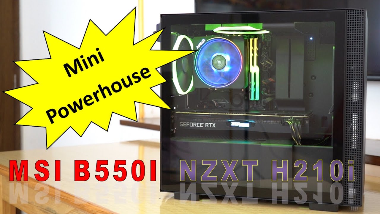 I Built A Mini Powerhouse, Ryzen 9 3900x On an MSI B550I ITX In an NZXT H210i Case