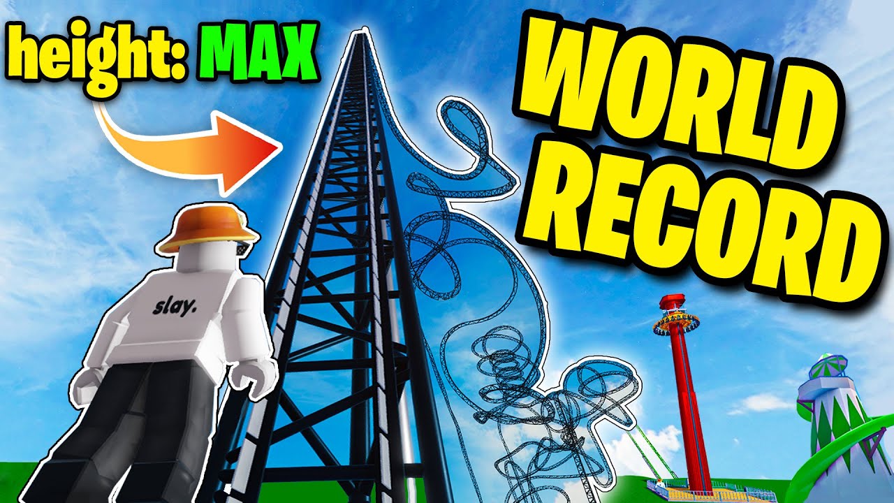 I Built The Worlds Tallest Roller Coaster in Roblox