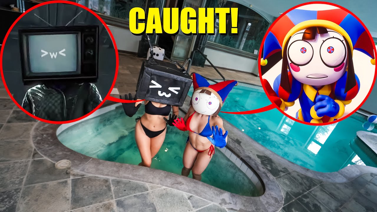 I CAUGHT POMNI AND TV WOMAN ON A HOT TUB DATE IN REAL LIFE! (SKIBIDI TOILET VS DIGITAL CIRCUS)