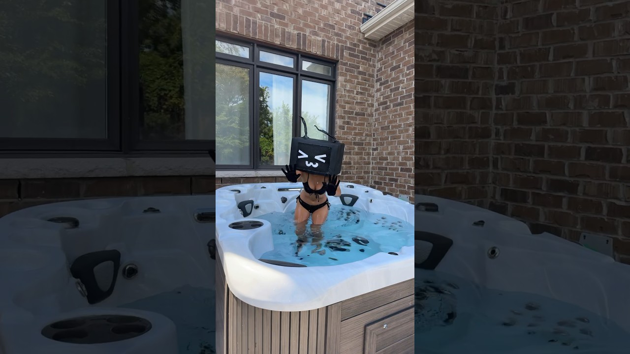 I CAUGHT TV WOMAN IN THE HOT TUB!!