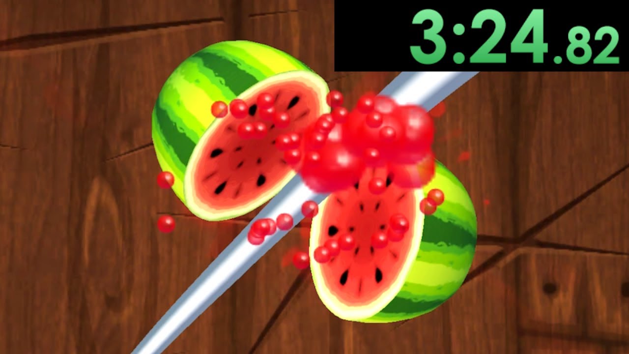 I decided to speedrun Fruit Ninja and it was more intense than I remembered