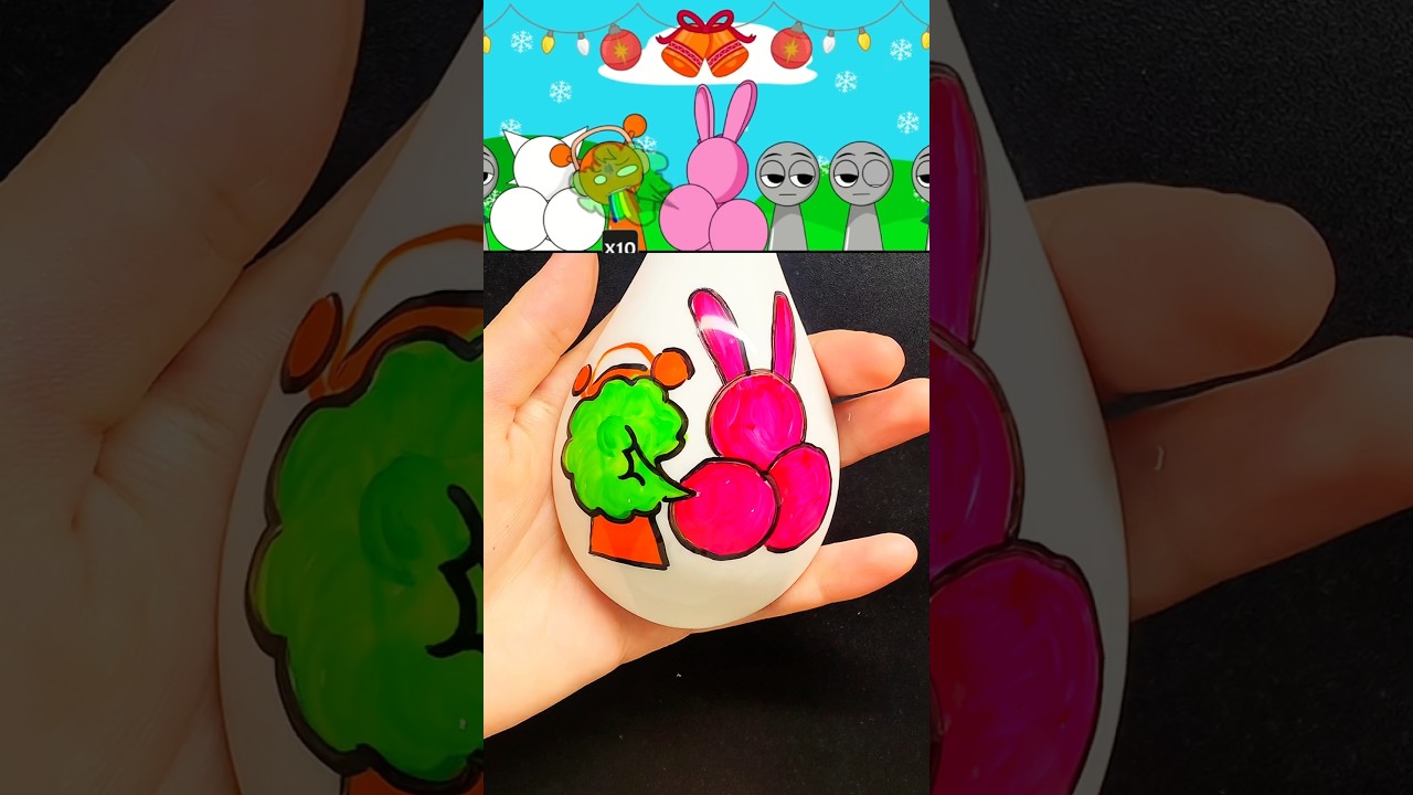 I drew Sprunki Pinki x Oren But NEW SUS MOD ALL GIRLS FART with Water Painting Pen #sprunki
