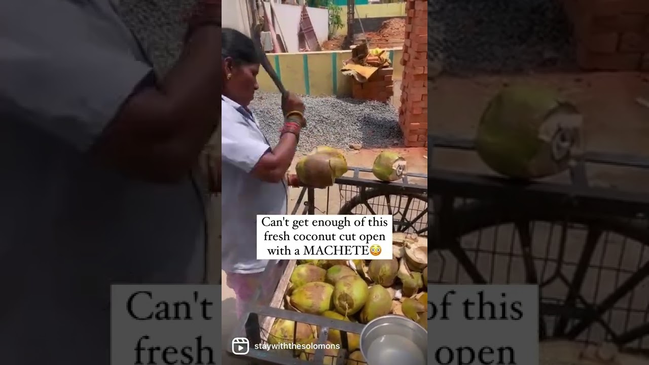 I guess that’s the only way! Coconut machete workout!￼