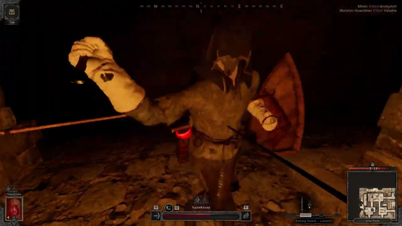 i had 1 hp left omg (darker and darker pvp)