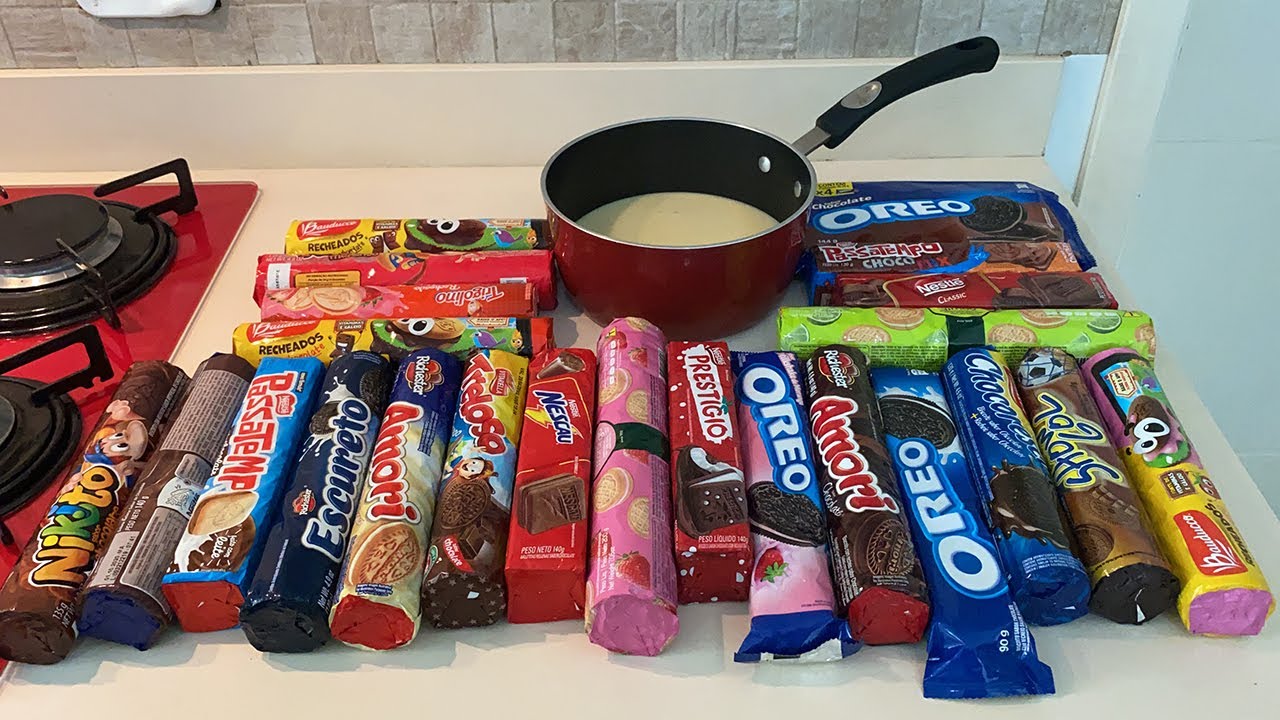 I MADE A MEGA BRIGADEIRO WITH THE FILLING OF ALL THE BISCUITS ON THE MARKET!!