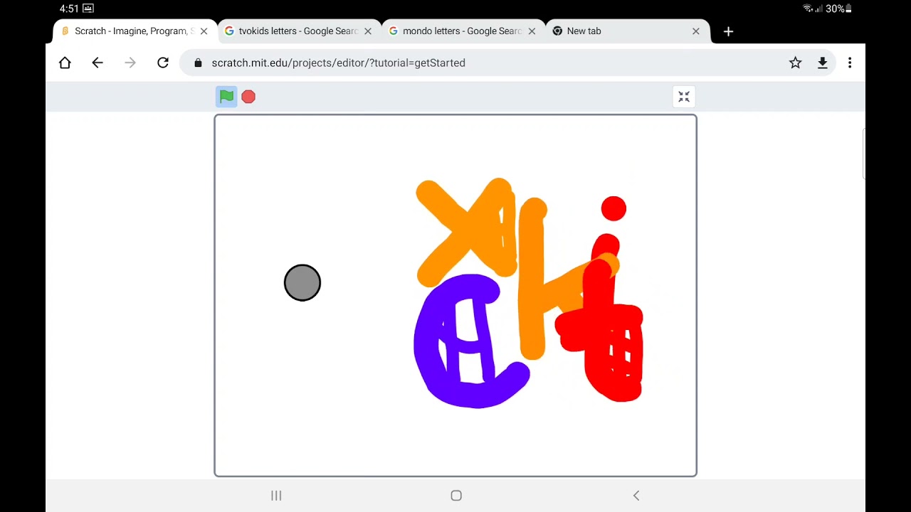 I made TVOkids letters in Scratch!