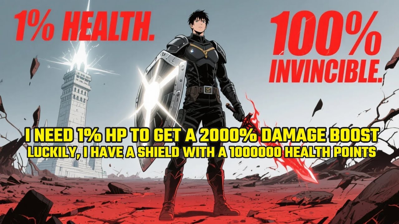 I Need 1% HP to Get a 2000% Damage Boost. Luckily, I Have a Shield with a 1000000 Health Points