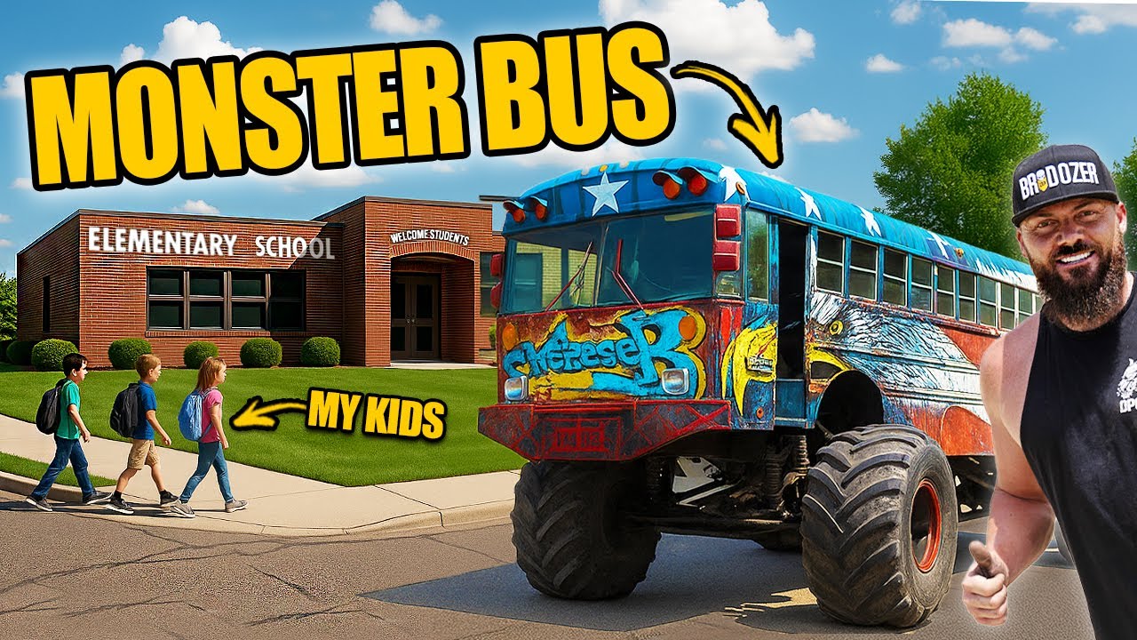 I Picked My Kids Up From School With The Biggest Bus In The WORLD!