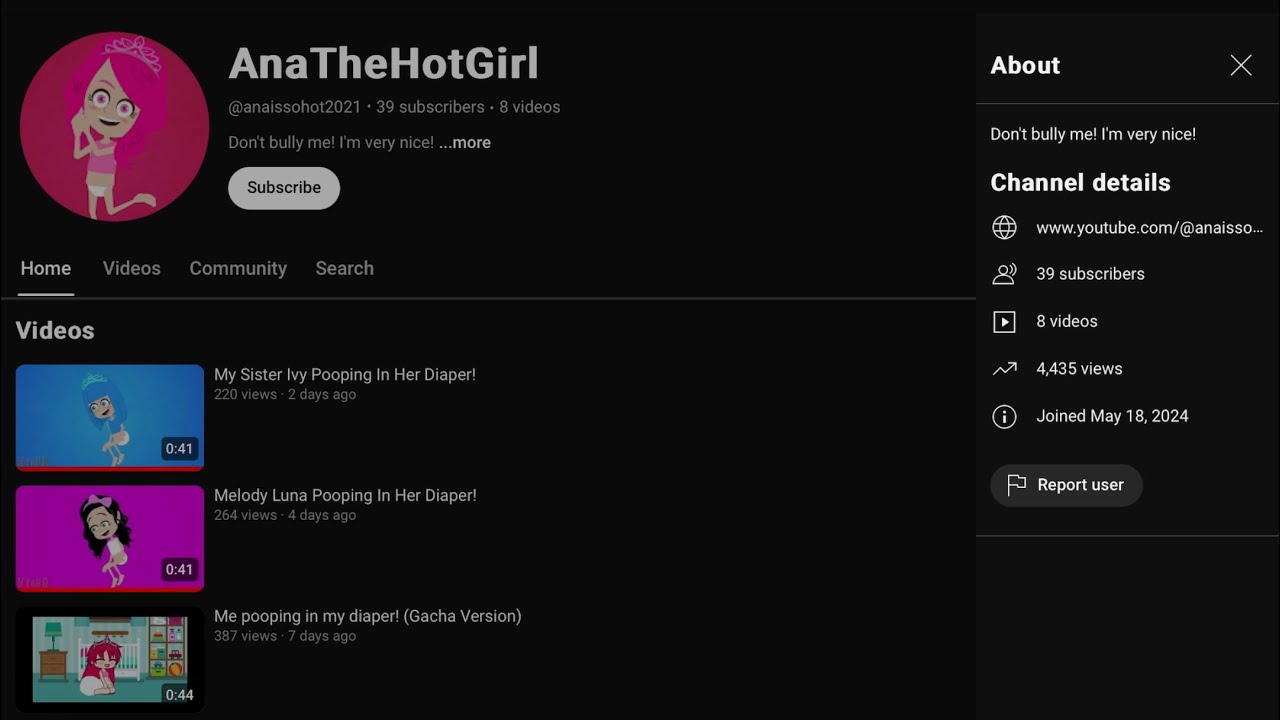 I report user from ​⁠AnaTheHotGirl