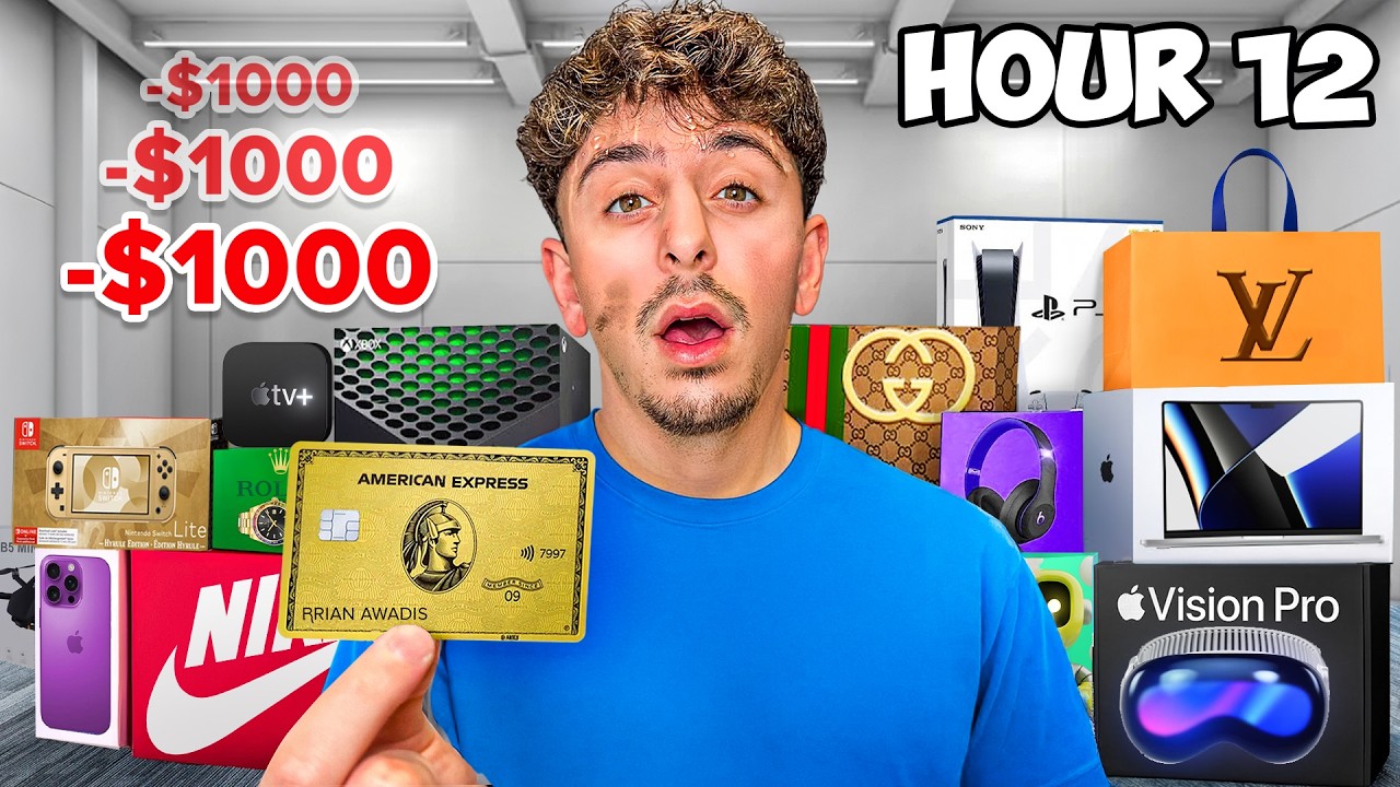 I Spent $1000 Every Hour For An ENTIRE Day..