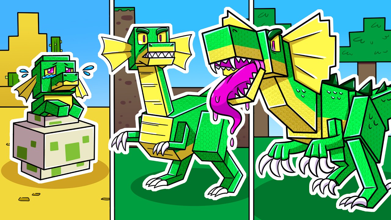 I Survived 100 DAYS as a POISON DINOSAUR in HARDCORE Minecraft!