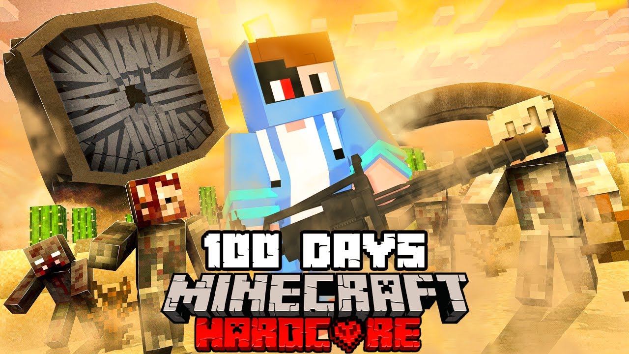 I Survived 100 Days in a DESERT APOCALYPSE in Hardcore Minecraft
