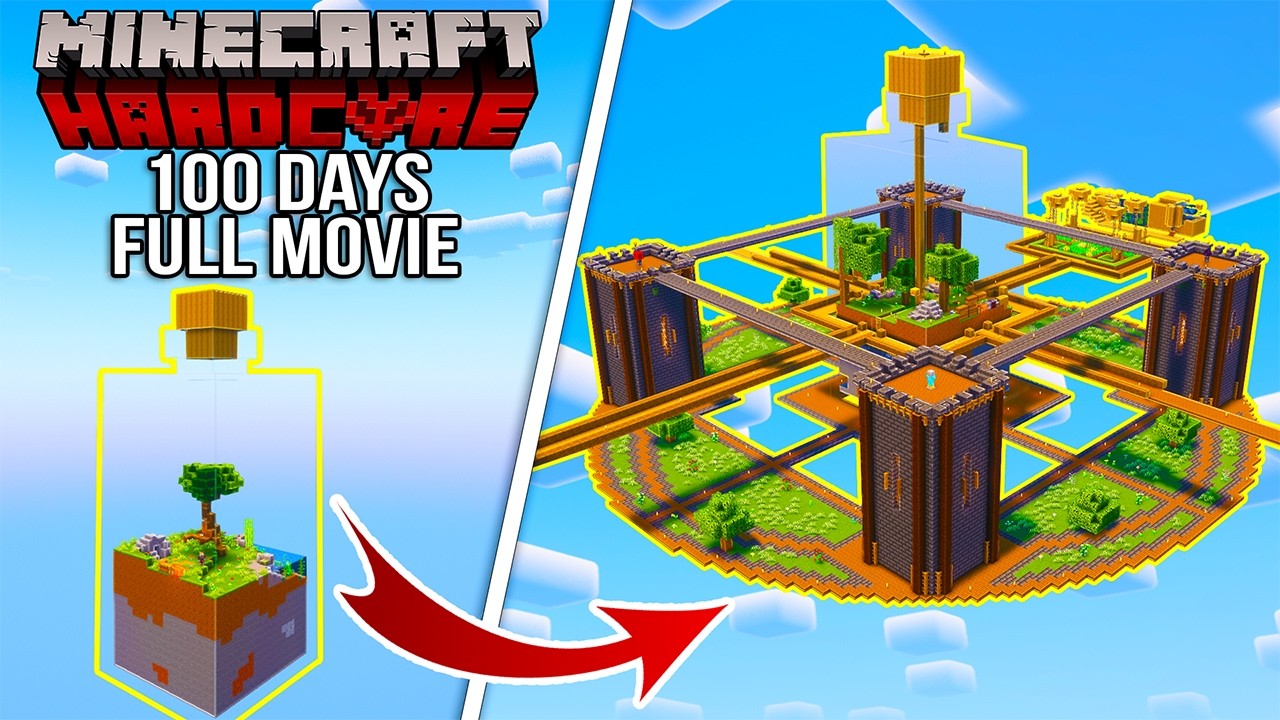 I Survived 100 Days IN A JAR in Minecraft Hardcore!