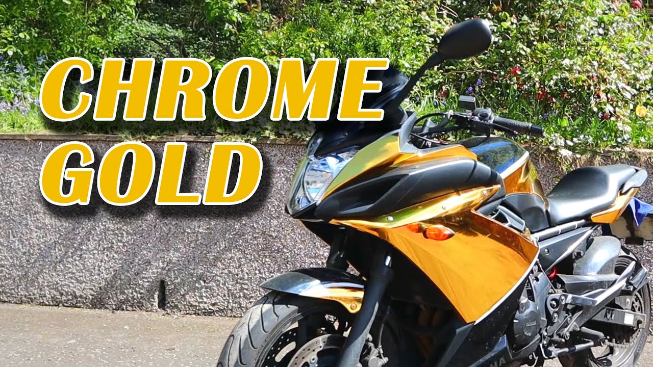 I WRAPPED MY MOTORBIKE IN CHROME GOLD!!! XJ6 DIVERSION F