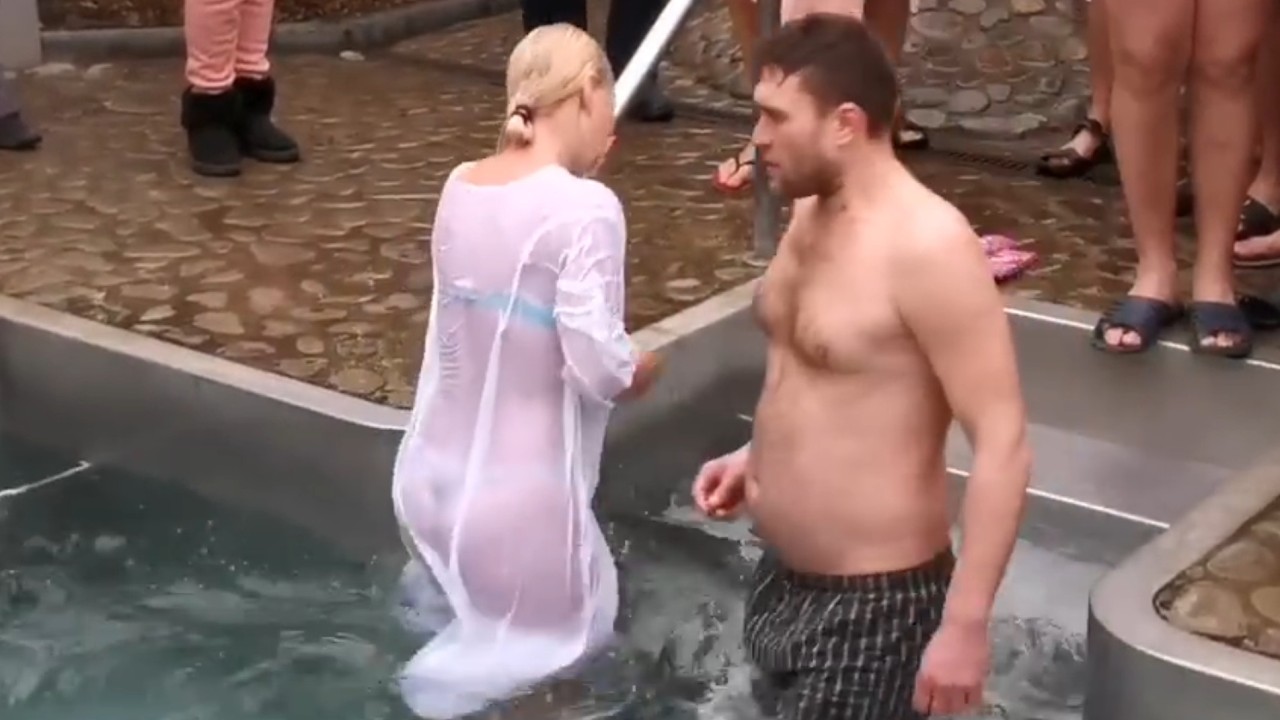 Ice BATHING #57 Winter ♥️ swimming 2025 in  #bikini on  #EPIPHANY  Baptism #pool #icebaths