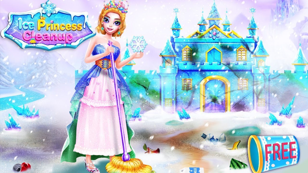 Ice Princess House Clean-Girls Home Cleaning Games