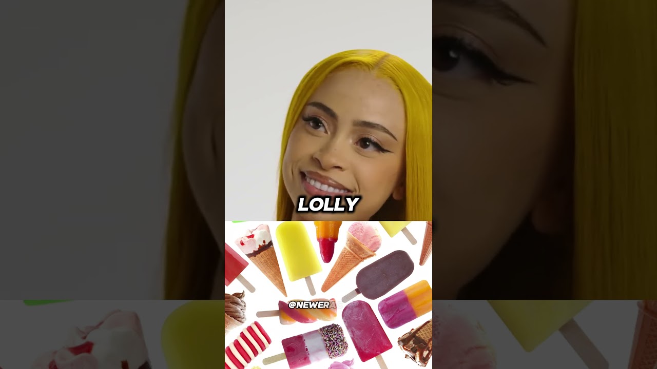Ice spice tries an ice lolly