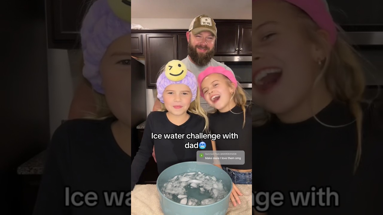 Ice water challenge part 4 w/ Dad🥶