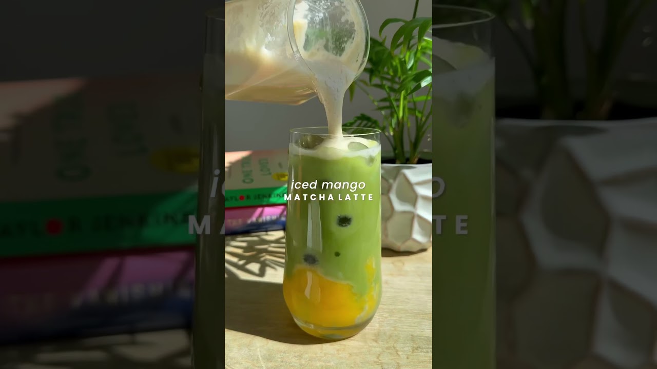 Iced Mango Matcha Latte