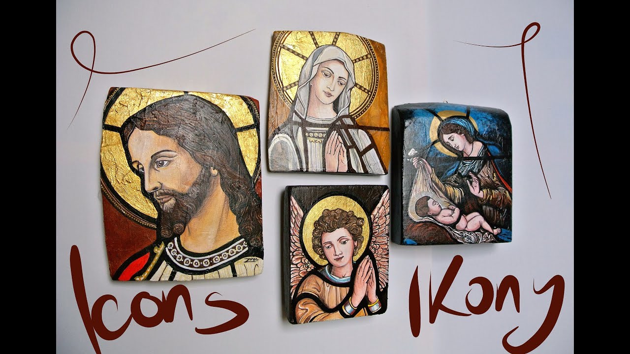 Icons on wood/Ikony na dreve