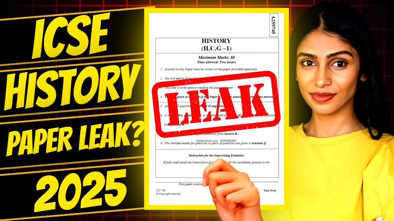ICSE HISTORY 2025 PAPER LEAK? | ICSE | CLASS 10 | HISTORY | #icse #icseboard #history