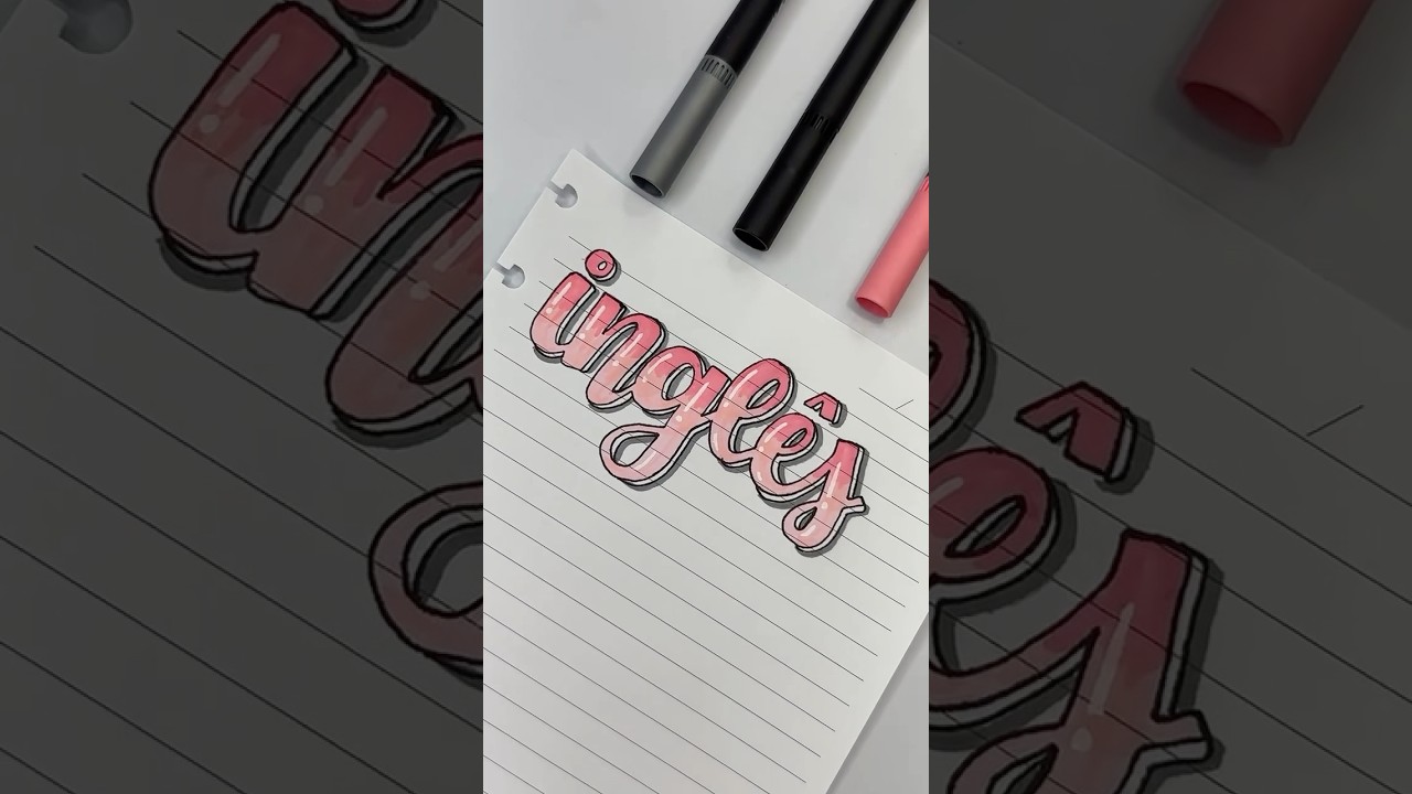 Ideia de título com brush pen baratinha da Shopee #brushpen #titulosbonitos #brush #lettering
