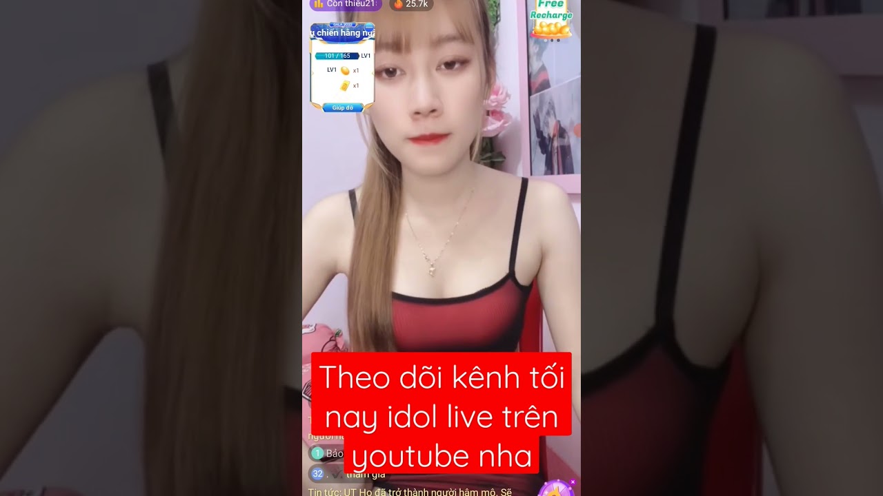 Idol bigo live Nga miu tối live trên yotube ID bigo là: Mon_2000