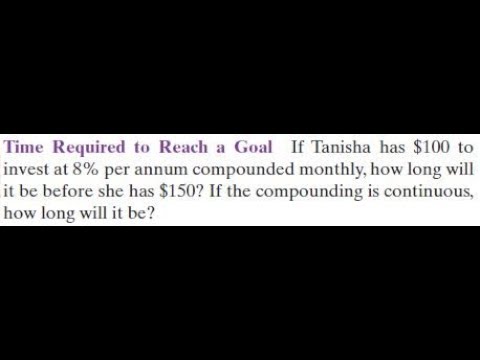 If Tanisha has $100 to invest at 8% per annum