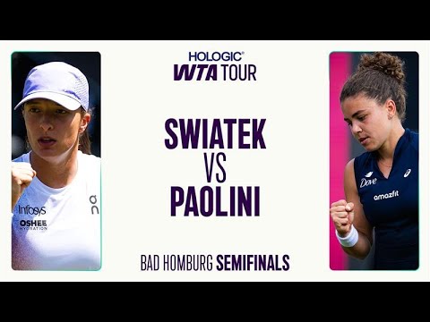 Iga Swiatek Vs. Jasmine Paolini | Bad Homburg Semifinals 2025 | WTA Match Highlights