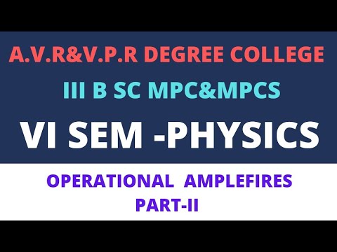 III B SC  PHYSICS  MPC&MPCS OPERATIONAL AMPLEFIRES PART II