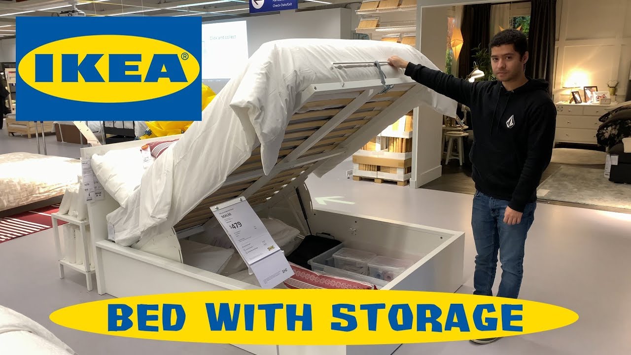 IKEA MALM Pull-up Storage Bed Frame (Bed with Storage)