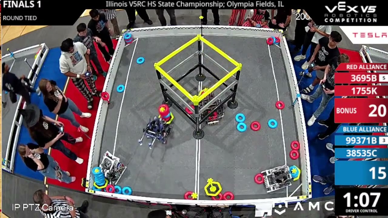 Illinois Regionals : Division 1 - Final #1-1 - 3695B & 1755K vs 99371B & 38535C - Auton + Driver