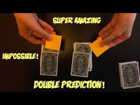 IMPOSSIBLE Double Prediction Card Trick Performance And Tutorial!