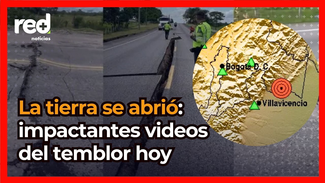 Impressive videos of today's earthquake in Colombia: roads split, it was severe in Bogotá.
